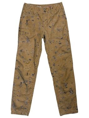 Pilcro The Wanderer Utility Trouser In Ochre Print Sz 26